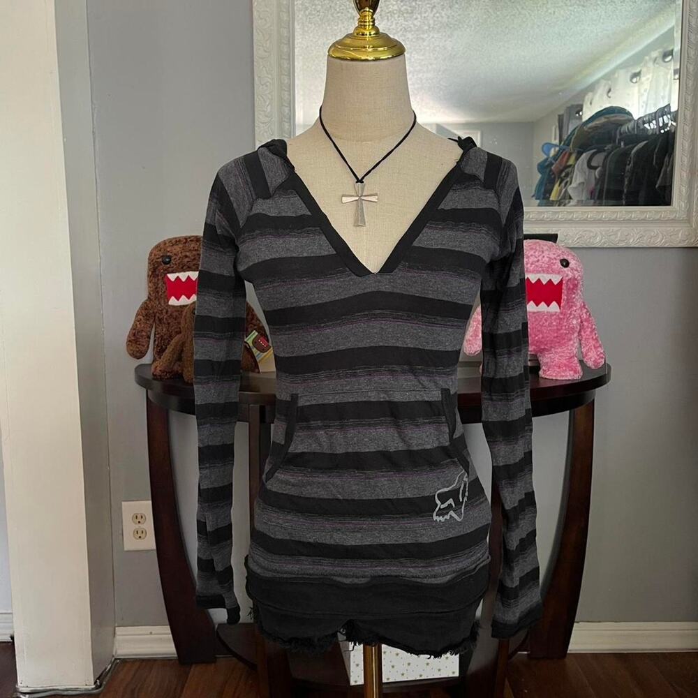 Striped fox racing long sleeve